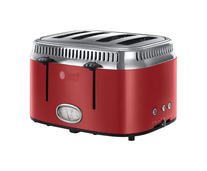 Russell Hobbs 21690 4 Slice Retro Toaster in Red 2400W