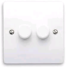 MK Logic Plus 2gang Dimmer 