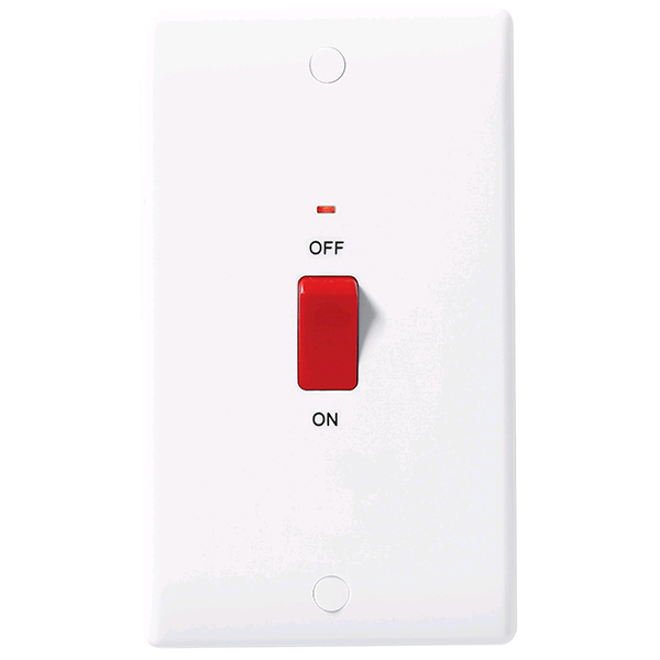 BG 45a DP Switch with Neon (Large Plate)