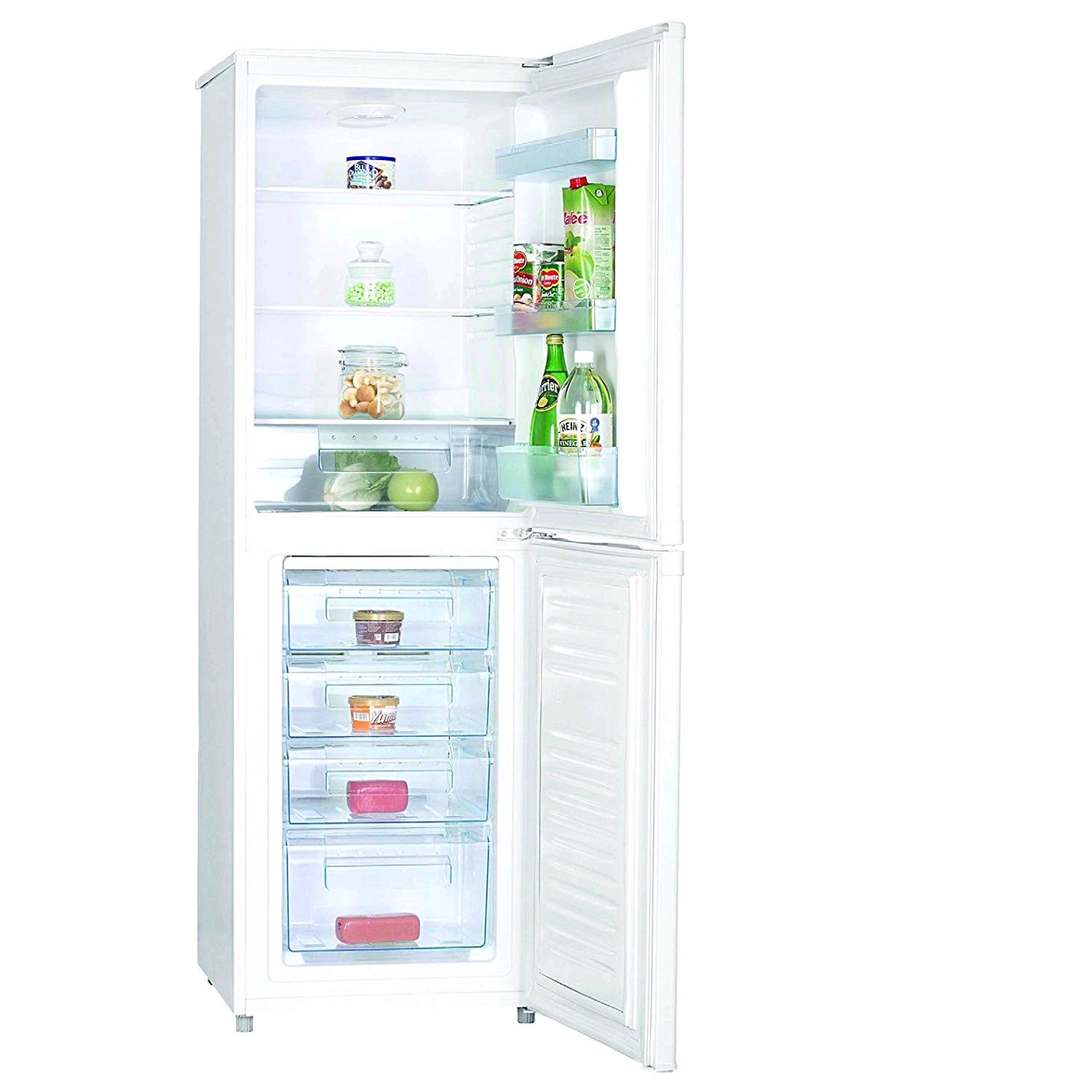 Холодильник через 1. ICEKING ik8951we 48cm Freestanding 50/50 Split Fridge Freezer – White - frydge uk.