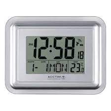 Acctim Delta Radio Controlled LCD Wall Clock & Calendar