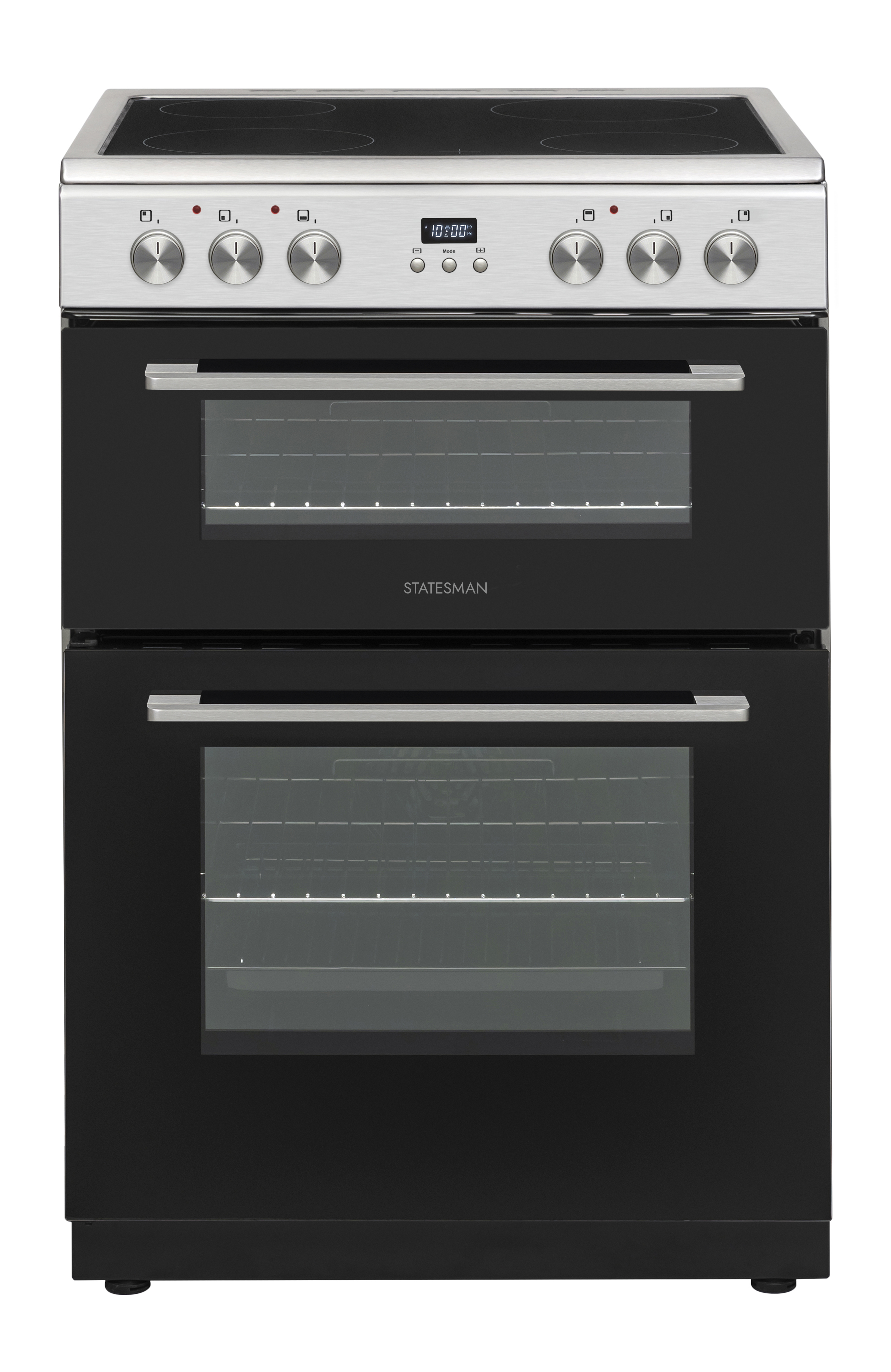 Statesman TDC60X 60cm Double Oven Ceramic Hob Cooker - INOX/ Stainless Steel  Fan assisted 76/56  