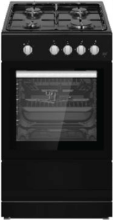 Teknix TKGF51B Gas Cooker Single Cavity Oven 50Wide Black