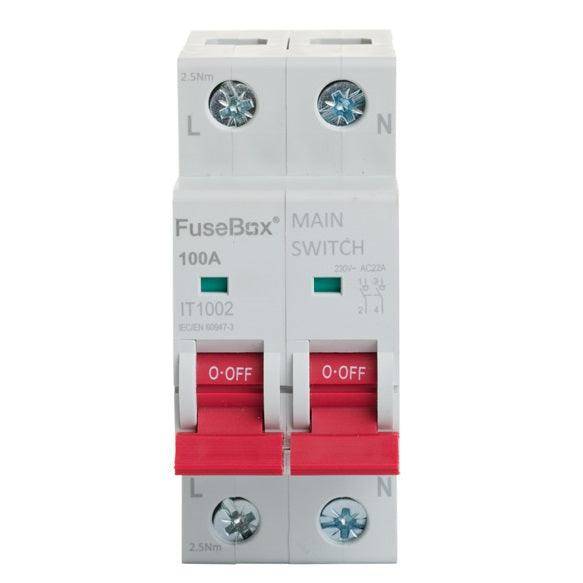 Fusebox 100A 2Pole Isolator (Main Switch)