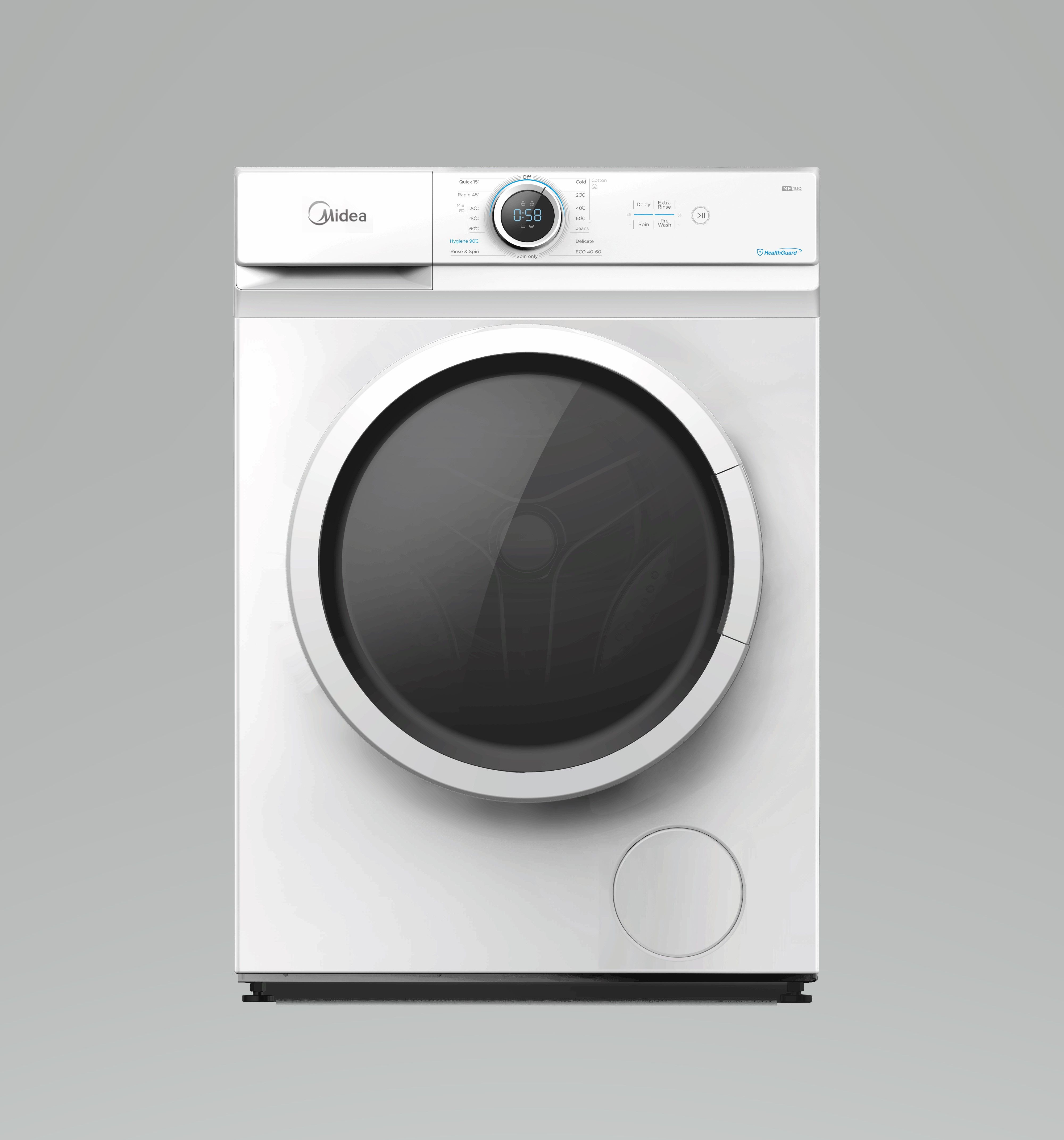 Midea MF100W70 59.5Cm 7Kg/1200 Spin Washing Machine - White