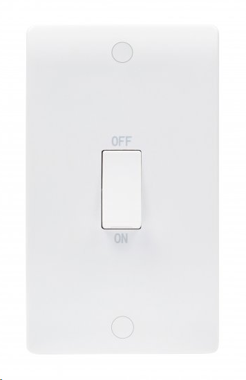 Median 45A DP 2g Vertical Cooker Switch (White Switch)