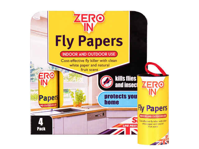 STV 5641660 Fly Papers x 4 in Pack ZER015