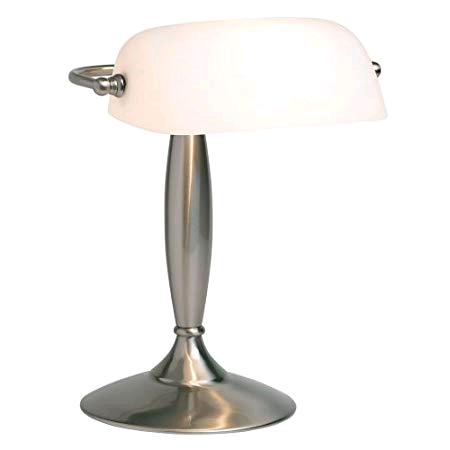 Endon Desk Lamp Satin Chrome Opal