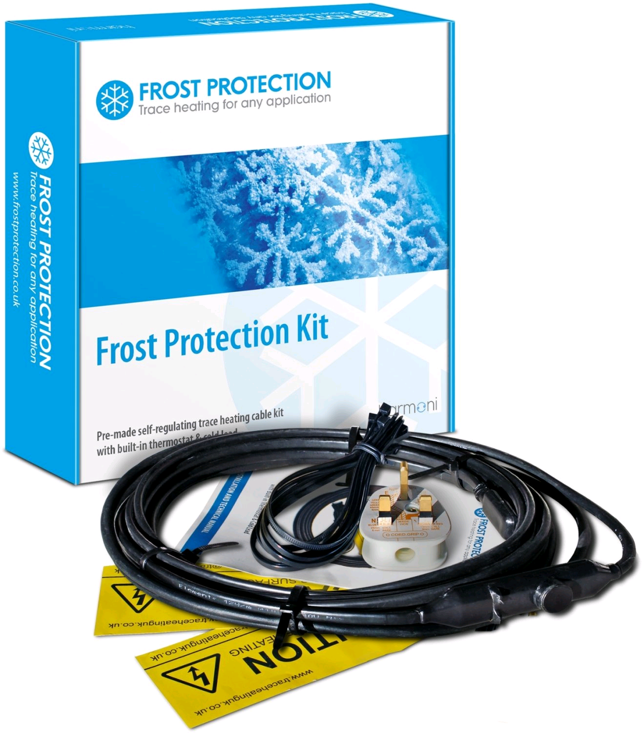 5m Pre-Made (12W L/m) Frost Protection Trace Heating Kit with Thermostat Heater tape