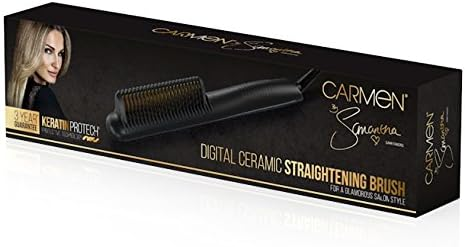 Carmen Heated Ceramic Hair Straightening Brush 