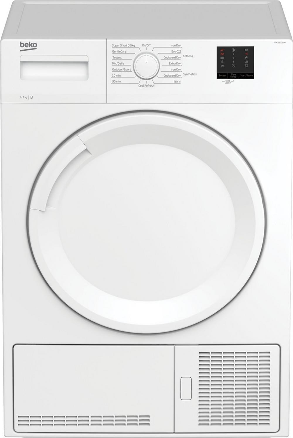 Beko DTKCE90021W 9kg Condenser Tumble Dryer with Sensor Programmes - White