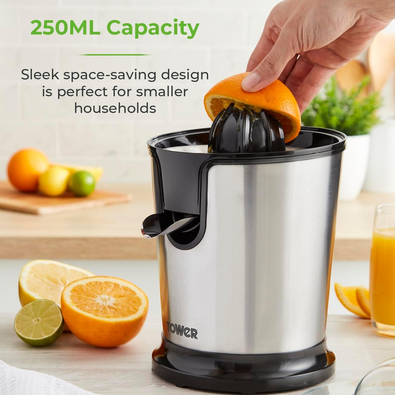 Tower T12062 100W Citrus Juicer Stainless Steel 