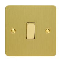 Varilight Ultraflat Brushed Brass 1G Intermediate Switch 