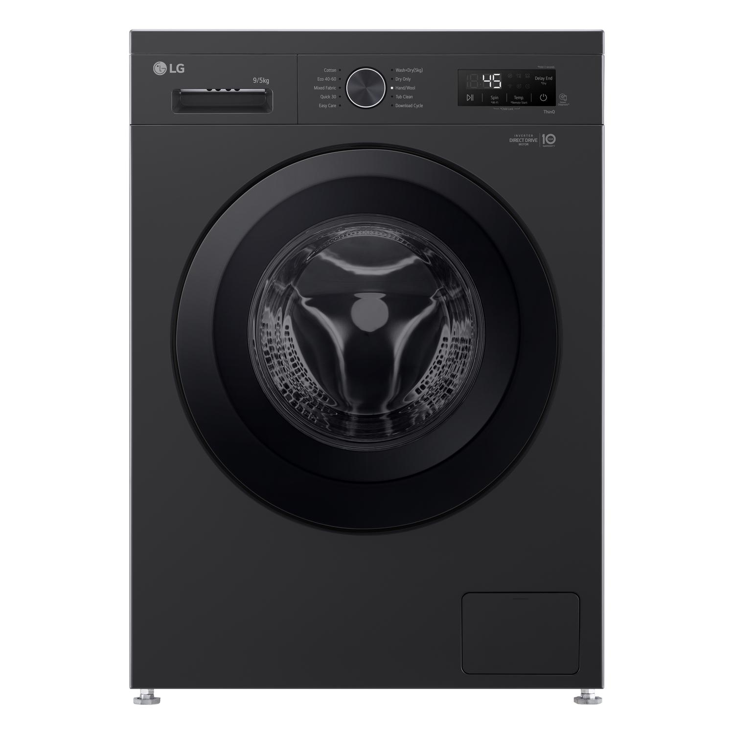 LG Series 2 Direct Drive W4X1095NNK 9 kg Washer Dryer - Onyx Black 