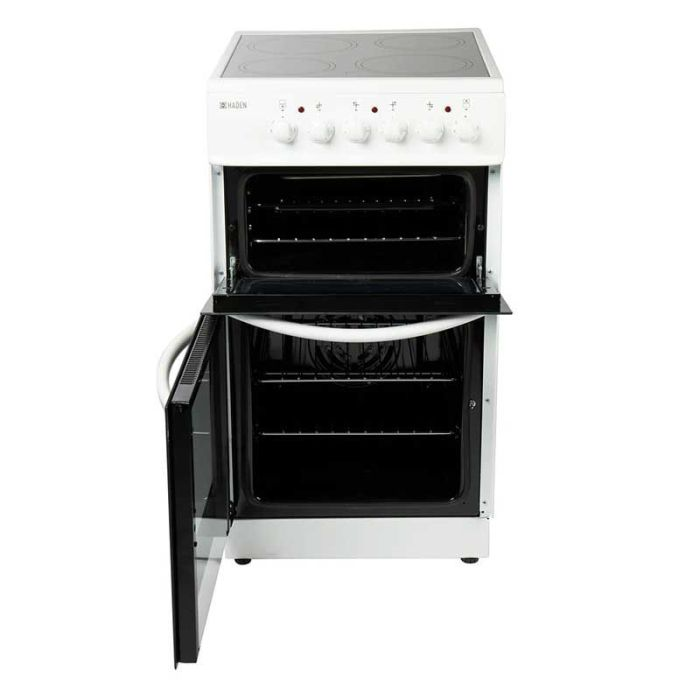 Haden HE50DOMW 50cm Ceramic Electric Cooker With  Double Oven