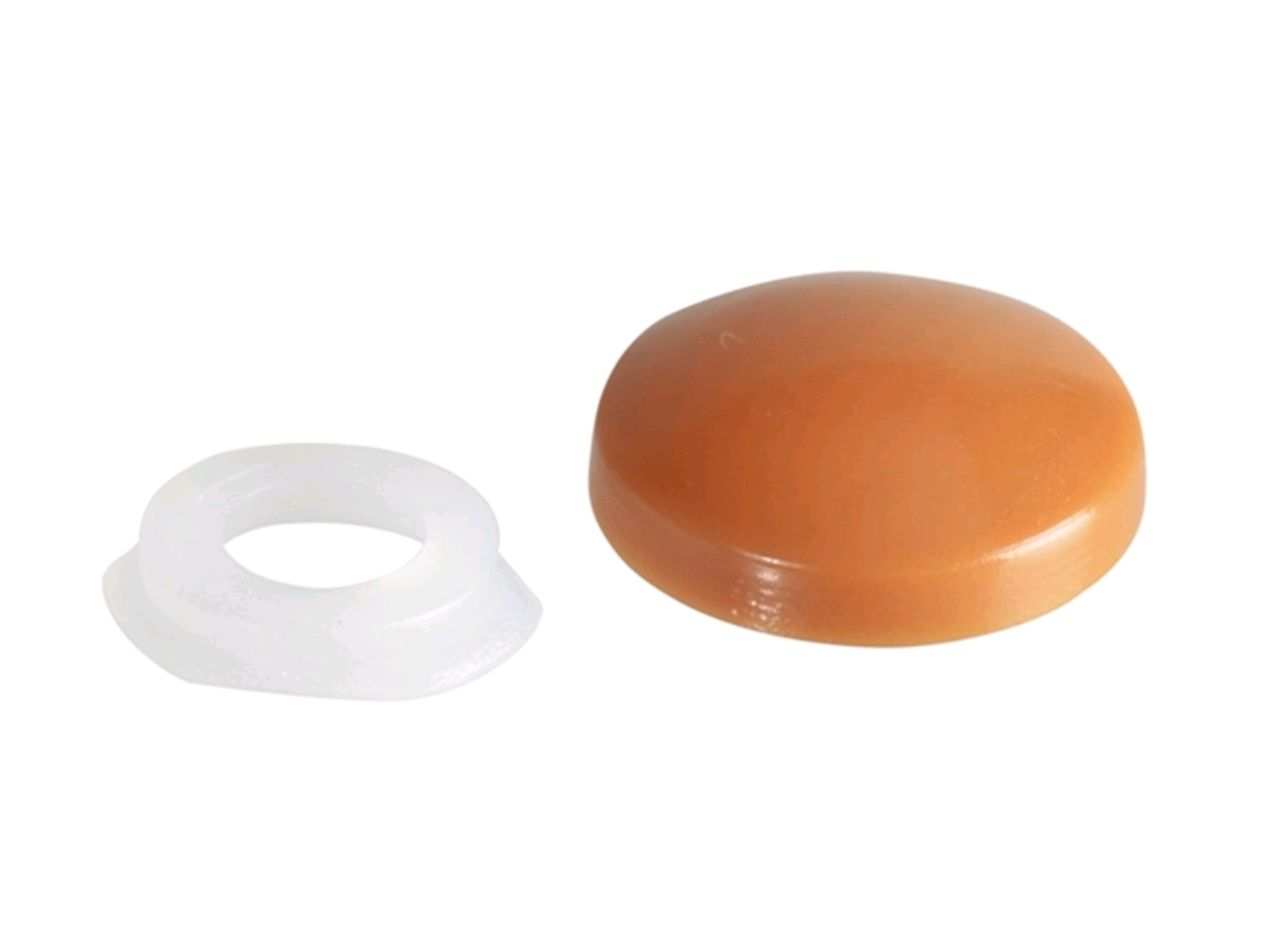 Forgefix No. 6-8's Plastic Domed Cover Caps (Pack of 20) Light Brown 