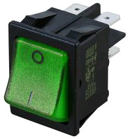 Molveno SX8211881E110000 Green Rocker Switch 20A DP 