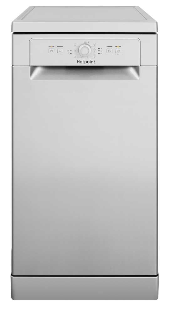 Hotpoint Aquarius HSFE1B19S Silver Slimline 10 Place Freestanding Dishwasher