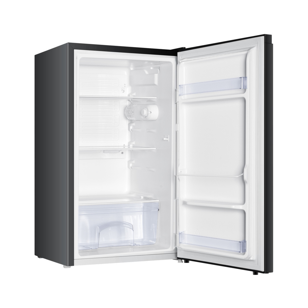 IceKing RL111EBK Freestanding Under Counter Black Larder Fridge