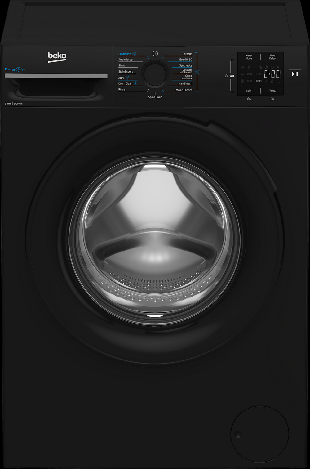 Beko BMN3WT3841B 8kg 1400 Spin Washing Machine - Black