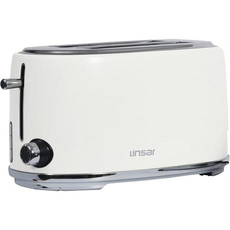 Linsar KY832WHITE 4 Slice Stainless Steel Toaster - White