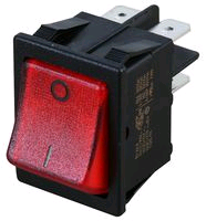Molveno SX8211881G110000 Red Rocker Switch 20A DP 