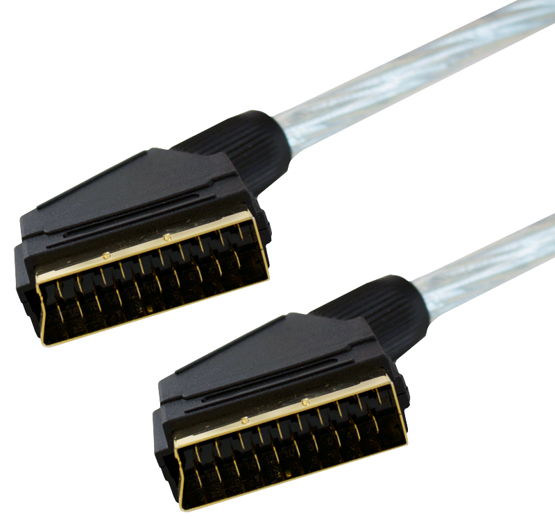 GJ Scart to Scart Lead High Quality Screened Gold 1.5mtr 