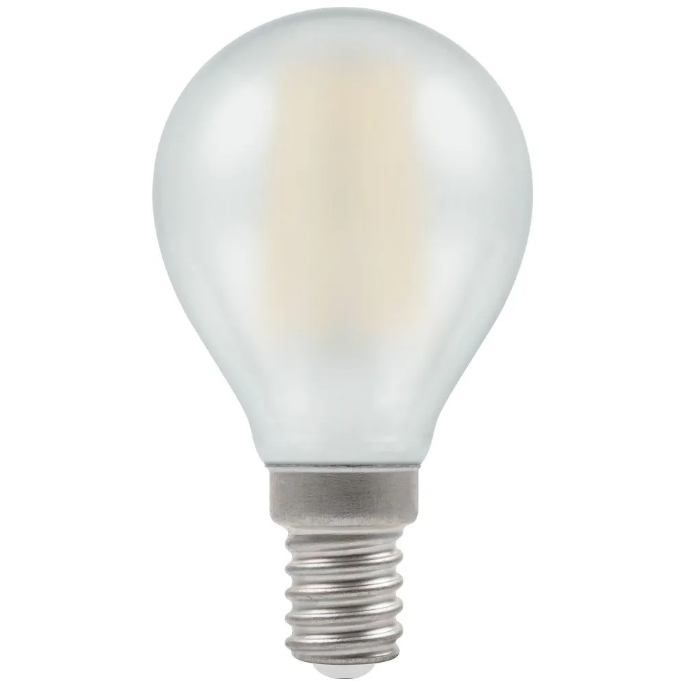 Crompton 5W LED SES Pearl Golf Ball Filament Lamp Warm White  Dimmable 