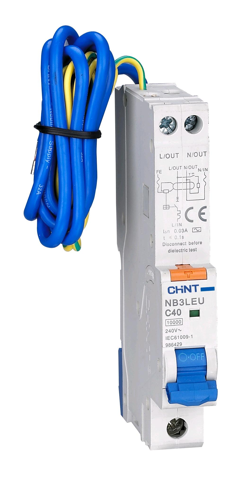 Chint 10a 30mA RCBO " C" Rated 1P + N Type "A"