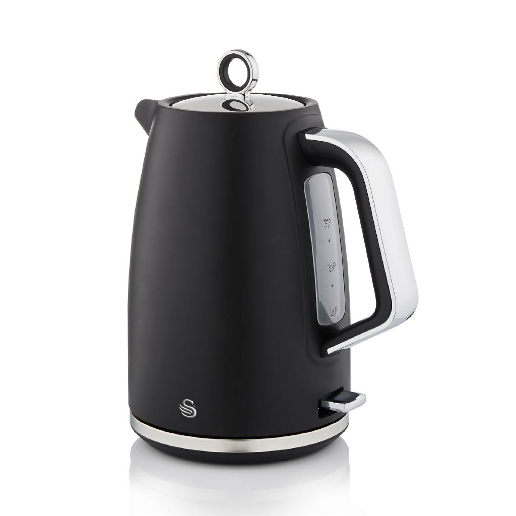 Swan Serenity 1.7L Kettle Black Matt Finish with Chrome Trim