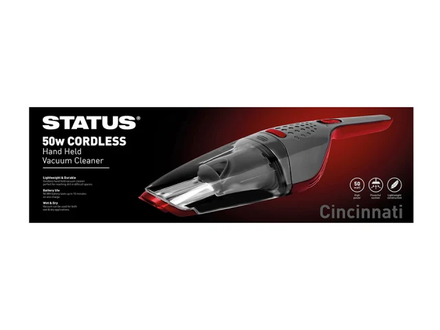 STATUS 6771614 Cincinatti Cordless Handheld Vacuum 50W