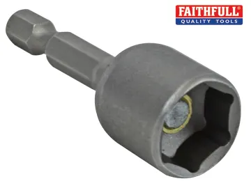 Faithfull Magnetic Hex Nut Driver 1/4in Hex 13.0mm