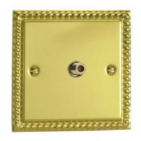 Varilight Georgian Brass 1Gang Satellite Point 