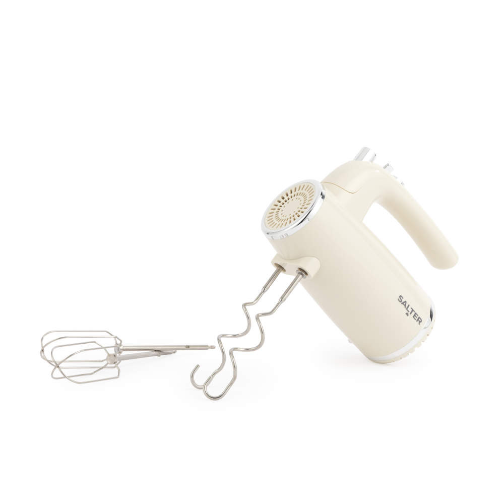 Salter SL6684 Retro Hand Mixer 400W 5 Speed Cream