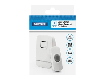 Status International SPDCCFB3 6776130 Door Chime Plug in white