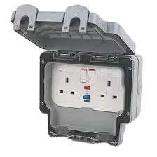 MK Masterseal Twin 13A RCD Socket 
