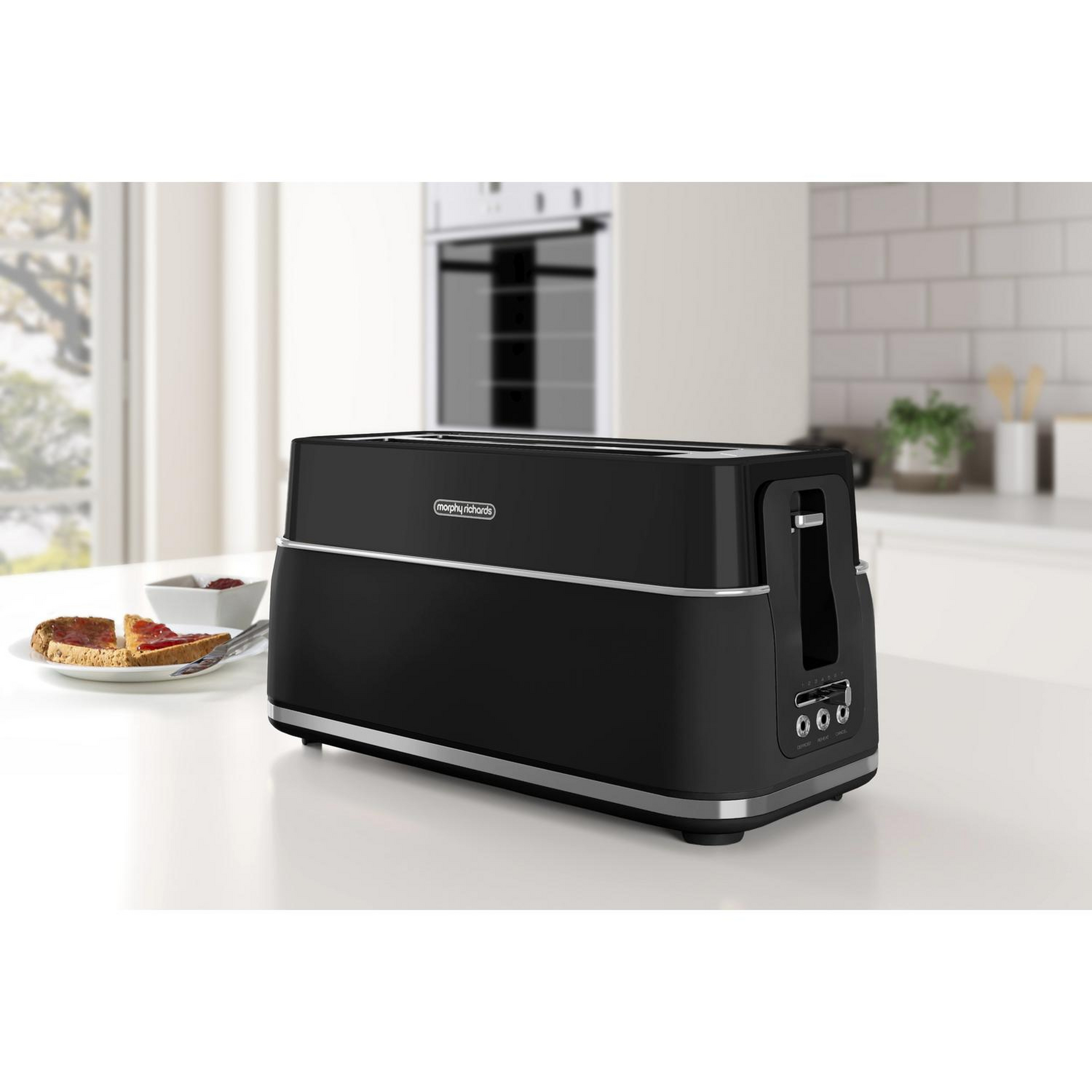 Morphy Richards 245744 Signature Long Slot 4 Slice Toaster-Black