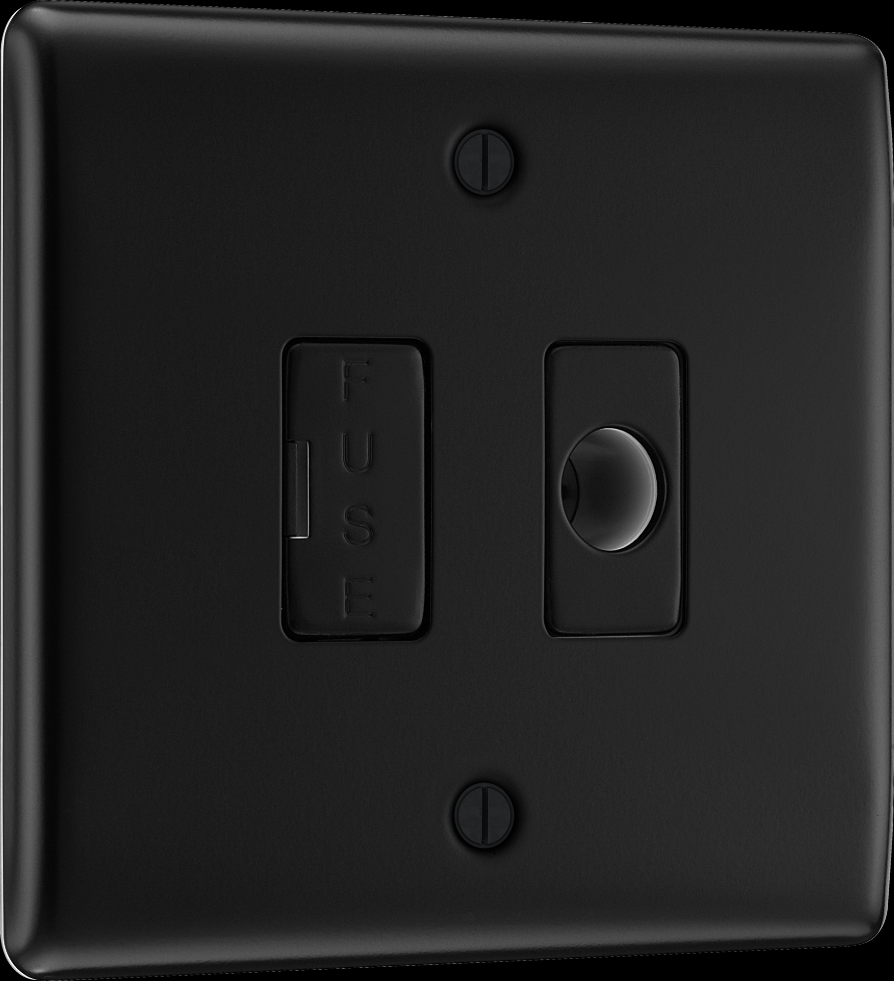 BG 13a Unswitched Fused Connection Unit c/w Cable Outlet Matt Black