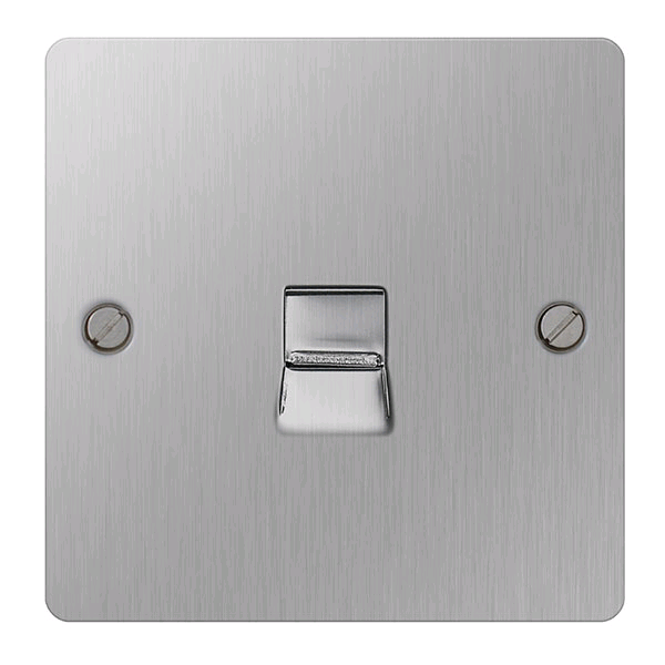 BG BT Master 1gang Screwed Flatplate Brushed Steel 