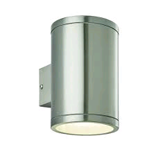 Endon Nio 2lt Wall Light in Stainless Steel