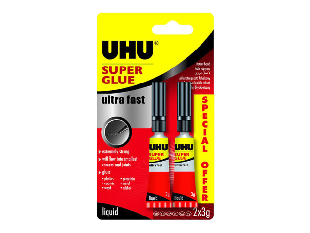 UHU  Super Glue 2 x 3g 037421 0550836