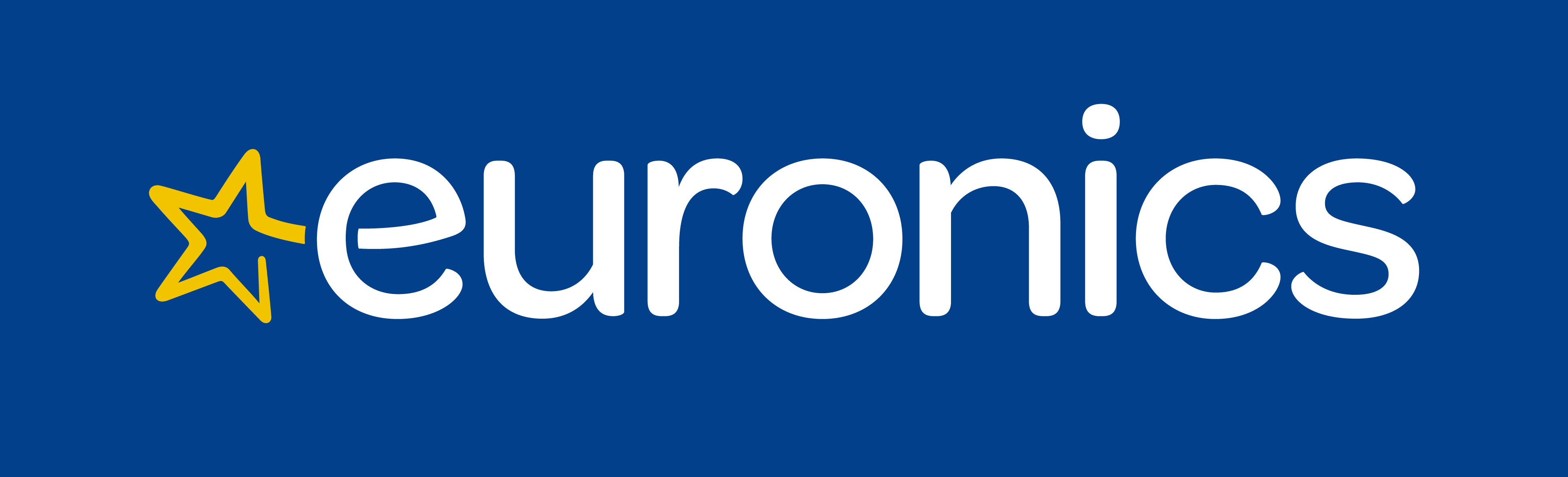 Euronics white on blue logo